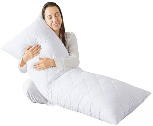 Adam Home Quilted Bolster Pillow (King 5FT) Non-Allergenic Orthopedic Long Pillow for Side Sleeper, Back, Neck, Pregnancy, Maternity Support, Full Body Pillow