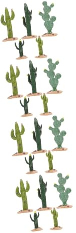 TOPBATHY 20pcs Mini Artificial Cactus Simulation Plant for Sandbox Micro Landscape Layout Miniature Cactus Building Model Prop
