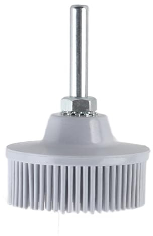 Disco con spazzola a setole abrasive in gomma verde da 2 pollici per lucidatura e sbavatura di metalli, adatto alla maggior parte dei trapani elettrici (Bianco)