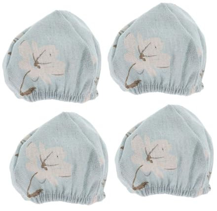 DECHOUS 4pcs Sourdough Starter Jar Cover Bread Proofing Basket Cloth Cover Pure Cotton Multi-use Breathable Elastic Round Oval Shape