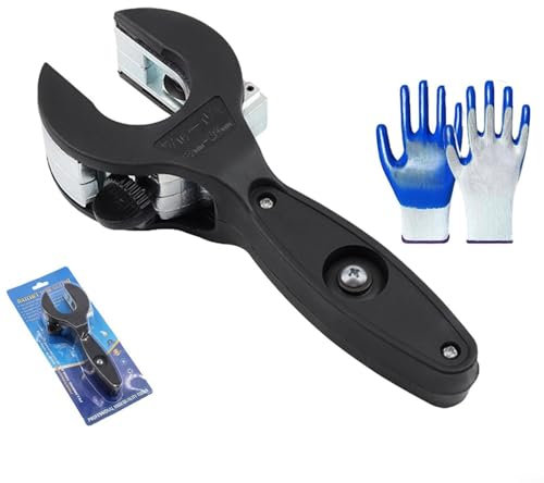 BlissfulAbode Ratschen-Rohrschneider, 8–29 mm, für Edelstahl, Kupfer, Aluminium, Schneidwerkzeug, handbetrieben, Einhandgebrauch, Schwarz