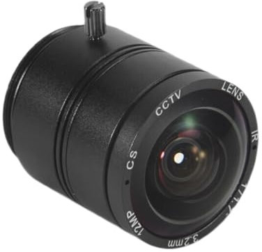 Lonrtesw Obiettivo Ultra Grandangolare da 120 Gradi per Fotocamera HQ, Lunghezza Focale 3,2 Mm con Un Manuale