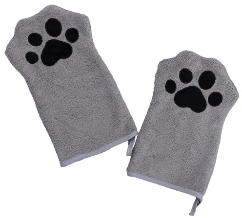 2 Pezzi Cane Asciugamano, Pulizia Animali Domestici Panno,Guanti Assorbenti Per Animali Domestici,Guanto Per Asciugamano Per Animali Domestici,Vello Di Corallo,Per Gatti,Cani o Altri Animali Domestici