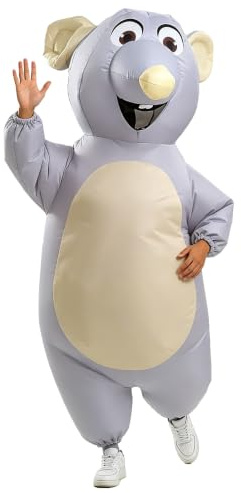Xryhze Inflatable Mouse Costume Adult Size Air Blow up Rat Costume for Halloween Cosplay Party Dress Full Body Outfit