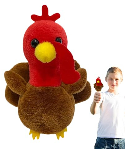 Truthahn-Fingerpuppen, Fingerpuppen, Puppen-Set mit Truthahnhänden, pädagogisch für Rollenspiele, Geschichtenerzählen, Plüschspielzeug für Kinder, Mädchen und