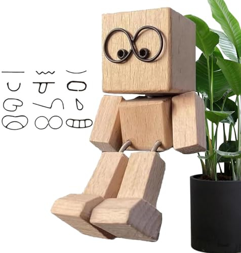 Träbräda docka - Dancing Bobbleman Ornament | Inomhusdekoration för , lastbilar, skåpbilar, flexibla gemensamma figurer, pendling, , resor, skola, semester