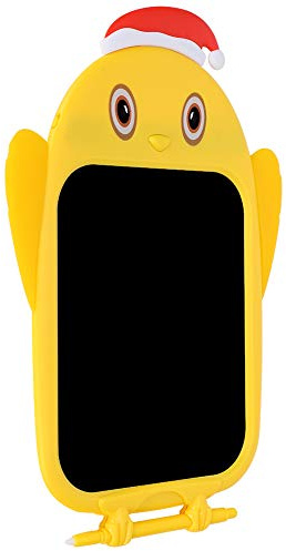 BRRNOO Tavoletta LCD per Scrittura a Forma di Gufo, Cartone Animato di Natale, Tavolo da Disegno per Bambini, Lavagna per Graffiti Gialla