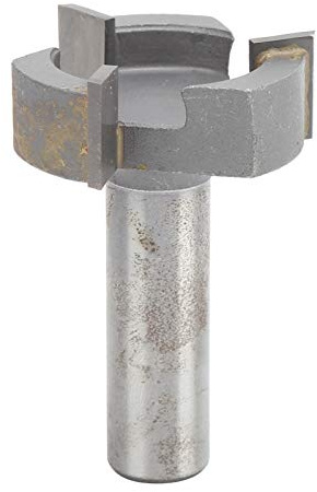 T-Nut-Fräser, 3-schneidig, professioneller Holzbearbeitungsfräser für Sperrholz, MDF und Spanplatten mit 12,7 mm 1/2 Schaft, YG6-Legierung und 45 Kohlenstoffstahlkonstruktion