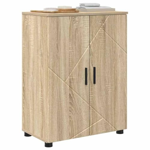 Genérico Gabinete de Baño con Puerta Roble Sonoma 60 x 35 x 80 cm,Mobiliario,Armarios y Almacenamiento,Tocadores,Tocadores de baño-883306