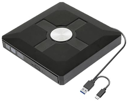 PPcdfre Unità ottica esterna masterizzazione DVD USB3.0 Type-C Mobile Burner Plug and Play CD-ROM Drive adatto per PC desktop