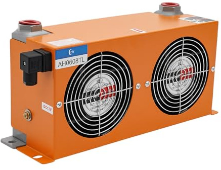 Raffreddatore di olio idraulico con ventilatore di raffreddamento ad aria Raffreddatore 3000Kcal/H Raffreddatore di olio DC12V 80L/Min Motore completamente in rame 170mm Ventilatore ZG3/4 Filo di