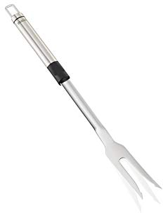 Leifheit Fleischgabel ProLine-Serie, spitze Bratengabel 37 cm, Grillgabel aus rostfreiem Edelstahl, ovaler Griff für angenehme Handhabung, Tranchierbesteck, Servierbesteck mit praktischer Aufhängeöse
