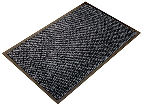 Doortex Schmutzfangmatte | Fußmatte ultimat | 90 x 150 cm | aus Mikrofaser | Polypropylen | Vinyl | grau | rechteckig | für den Innenbereich
