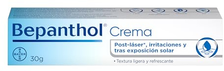 Bepanthol Crema Hidratante, Protege y Regenera la Piel Seca e Irritada, incluso Tras Tratamientos Estéticos y Exposición Solar, 30 g