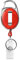 Porte-badge enrouleur rouge avec mousqueton, clip de ceintur een métal et boucle en vinyle, mousqueton porte-clé pour porte-carte, porte-badge