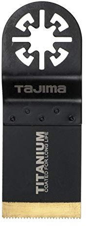 Tajima Sägezubehör (Sägeblatt für Multitool Schnitte in Holz, Kunststoffe, Universalaufnahme 34 mm Titan-Bi-Metall), MBT34