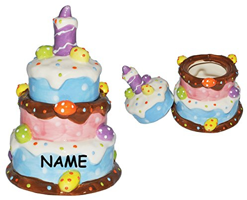 alles-meine.de GmbH Ostertorte - Porzellan Dose/Zuckerdose mit Deckel incl. Name - Deko Dosen Porzellandose Vorratsdose Aufbewahrung Universaldose Marmeladendose - aus Porzella..