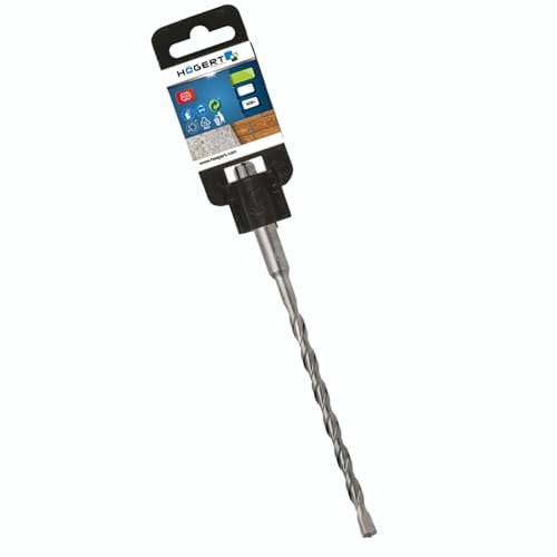 Högert Technik - Professionelle SDS+ Beton BX2 Bohrer 16x260 mm | 2-schneidig, zum Bohren in Ziegel, Stein, Keramik, Beton und Stahlbeton