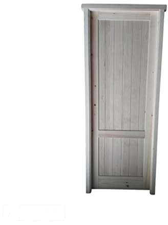 PUERTA INTERIOR DE MADERA COMPLETA ESTILO TARIMA RUSTICA (APERTURA A IZQUIERDAS)