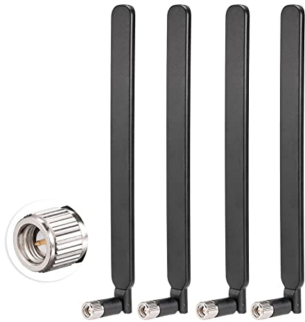 Bingfu SMA Male 4g LTE Antenna 6dBi (2-Pack) Compatible with Spypoint Flex-S Dark Flex-Plus Flex-M G-36 Flex Dual-Sim Cell-Link Cellular Trail Camera Wireless Router Hotspot Gateway Modem