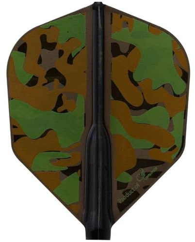 COSMO DARTS Plumes Fit Flight Series Liquid Camo a Shape d-Black