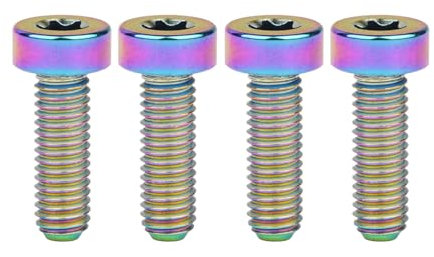 4pcs Titanlegungsschrauben M5 Torx Zylinderkopfschrauben, Regenbogen, M5x15mm