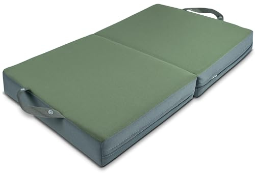 Art Beauty Garden Kneeling Pad with Handle Extra Thick Memory Foam Knee Pillow with Water Resistant Foldable for Gardening Work Workout Cushioned Kneeler Olive Green