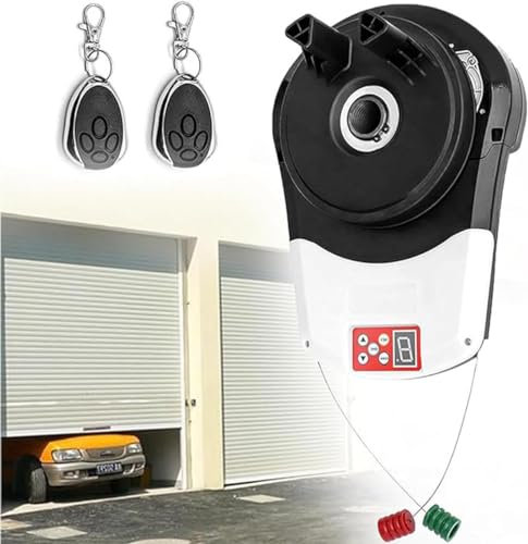 Automatic Roll Up Door Opener Motor, Roll Up Garage Door Opener with Remote,Roller Door Opener for Garage Warehouse Store Barn Farm