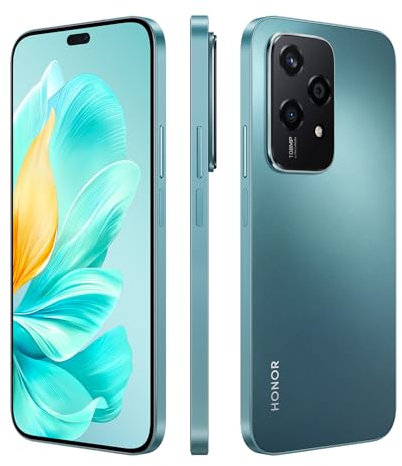 HONOR 200 Lite 5G Smartphone Triple Cámara 108 Mpx,Memoria ROM 256GO,RAM 8GO, Pantalla 6.67, Batería 4500 mAh,8-Core MediaTek Dimensity 6080(6nm),Dual SIM, NFC,MagicOS 8.0/Android U,Cyan Lake