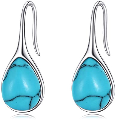 Pull Through Ohrringe Sterling Silber Mondstein Einfädler Ohrringe Lange Piercing Ohrhänger Ohrlinie Ohrtropfen Ohrringe Schmuck für Frauen Teen