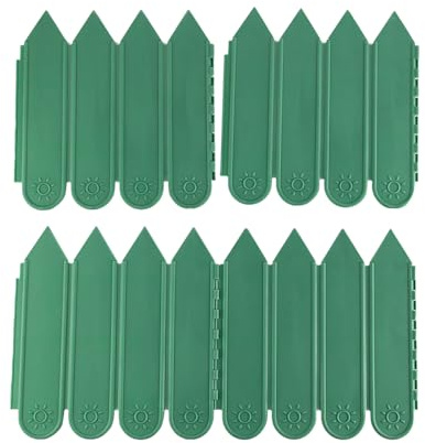 Laroal Lot de 10 Bordures de pelouse en Plastique - Bordure de Jardin Flexible - Clôture de Jardin Verte pour allée, Conception de Trottoir paysager, Bordure de pelouse extérieure