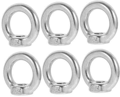 BUGUUYO 6stücke Edelstahl Ringbolzen Mit Gewindemutter Robuste Und Korrosionsbeständige Aufhängeringe Für Vielseitige Anwendungen Maritimen Umgebungen Innenbereich