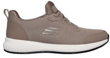 Skechers Squad SrSneaker para Mujer, Punto Plano Gris Pardo, 38 EU