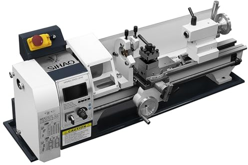 1500W Mini Metalldrehmaschine 220X500MM Mini-Tisch-Metalldrehmaschine Metallgetriebe,mit Werkzeughalter und Mittelhalter,Geschwindigkeitsanzeige,mit Borstendrehmaschine,Variable Drehzahl 0-2500rpm