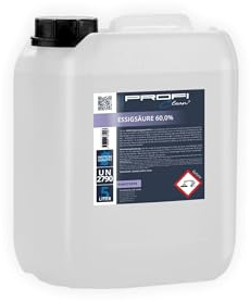 Essigsäure 60% 5 Liter | Profi Entkalker, Rostentferner, Reiniger PROFI-Clean®