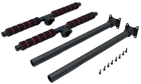 SHUAPOZ Train d'atterrissage pour quadricoptère S500/hexacoptère S550, Support en Fibre de Carbone Forme T 16 mm pour Drone S500/S550