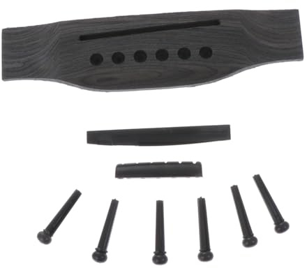 COMPUKAS Gitarren Reparaturset Akustikgitarren Zubehör Stegbolzen Sattel Brückeneinlage Holz Kunststoff Ersatzteile