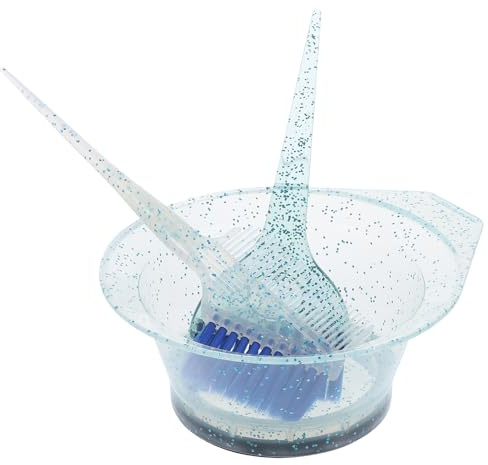 VINTORKY Set Pinceaux Teinture Cheveux avec Bol Mélangeur Transparent Poils Doux pour Cheveux Fins et Fragiles Outils Coloration Professionnels pour Salon et Usage Maison