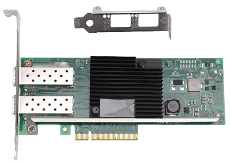 Oreilet Carte Réseau Ethernet SFP+ PCI-E 10 Go, Prise Charge Seule Interface SFP+ pour Puce X710AM1, Adaptateur Serveur Ethernet PCI Express 3.0 X8 Prise Charge pour Window Server