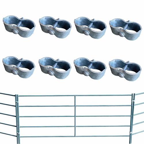 Horse Panel Clamps 1-7/8 – Heavy-Duty Galvanized Livestock Corral & Fence Clamps for Horses & Livestock – 8 Pack