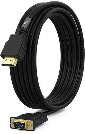 Generico HDMI VGA-adapter – HDMI till VGA-kabel, 1 m, kontakt för PC, TV, projektorer