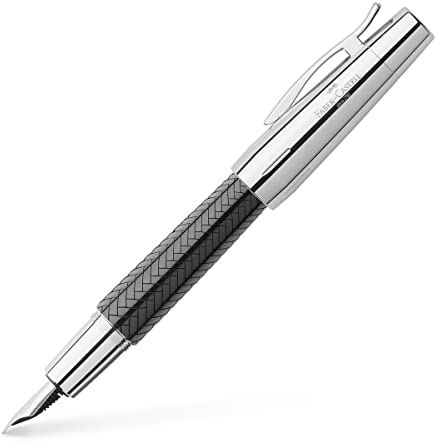 Faber-Castell 148242 - Füllfederhalter E-motion Parkett aus Edelharz, EF, schwarz