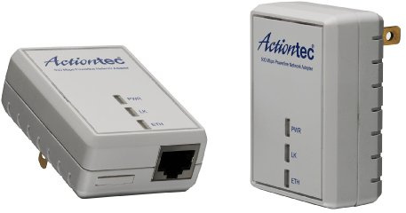 Actiontec PWR511K01 500 Mbps HomePlug HD Powerline Wall Plug Network Adapter Kit (2 Units)