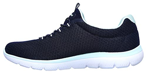 Skechers Womens Summits Top Player Sneaker, Navy Aqua, 5 UK