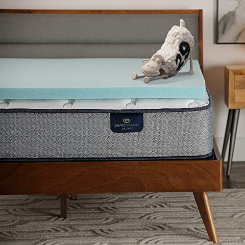 Serta ThermaGel Memory Foam Mattress Topper, King | CertiPUR-US Matratzenauflage aus Memory-Schaum, 5,1 cm, ThermaGel-Kühlung, Druckentlastung, 5,1 cm