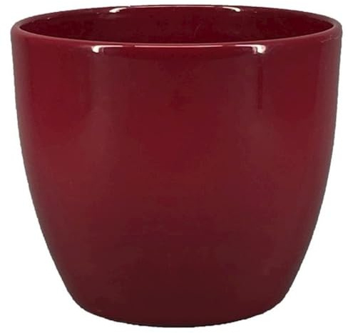 INNA-Glas Tiesto para Plantas, cerámica, Rojo Vino, 15cm, Ø17,5cm | Maceta de cerámica para orquídeas
