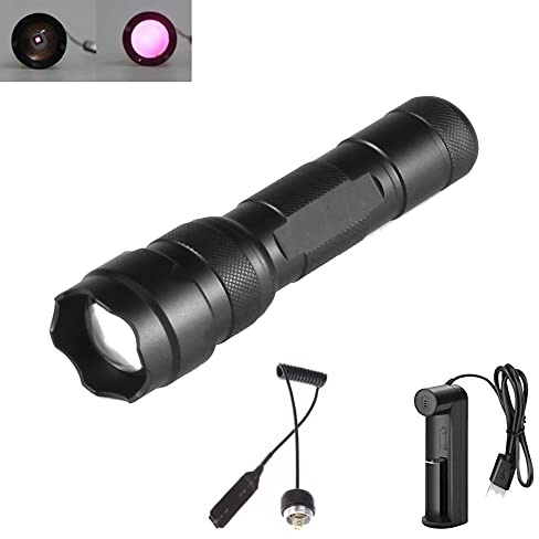 WESLITE 940nm Infrarot Taschenlampe, IR Taschenlampe für Nachtsicht Fokus einstellbar IR Illuminator Taschenlampen mit Druckschalter 1 Modus(Muss mit Nachtsichtgerät Verwendet Werden)