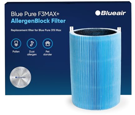 Blueair Blue Pure 3450i Max Series AllergenBlock Filter, Genuine Replacement Filter for Allergies, Pollen, Dust, Pet Hair, Fits Blue Pure 3450i Max Air Purifier