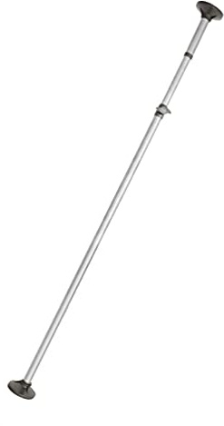 BAOYOUNI Adjustable Tension Pole Floor to Ceiling Mounted DIY Rod, No Drilling, Parts of Garment Rack - Grey+Silver