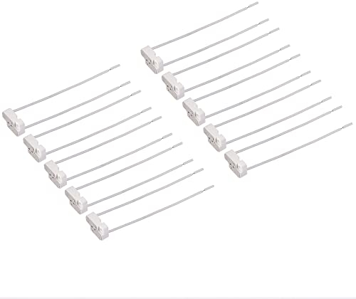 sourcing map Bombilla Zócalo, AC/DC 12-250V 2A 15cm Largo LED Lámpara Base Soporte para GU5.3 G4 MR16 MR11 GX5.3 G6.35 Bombillas, Paquete de 10